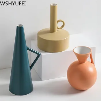 Günstige Neue Stil Kreative Keramik Vase Wohnzimmer Blume Anordnung Büro Schreibtisch High-grade Dekoration Studio Dekoration WSHYUFEI