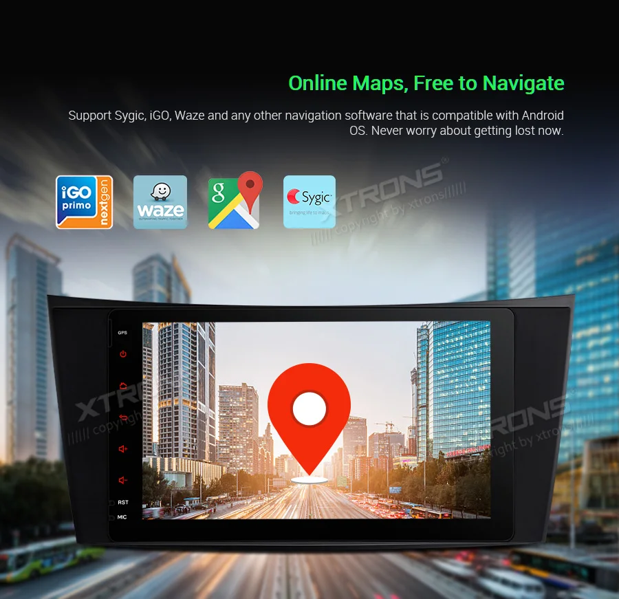 Top XTRONS 8"Android 9.0 Octa Core 4GB RAM 64GB ROM Car Multimedia GPS System for Mercedes Benz W211 2002-2008 W219 2005-2006 NO DVD 14