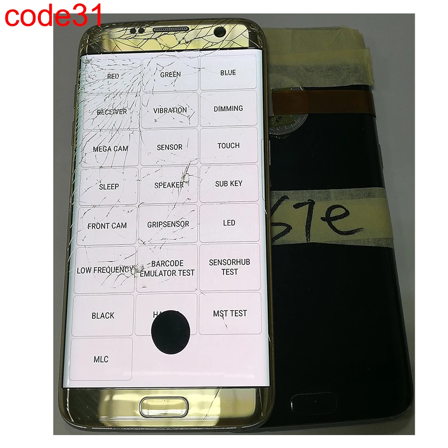 JPFix S7edge экран в сборе с рамкой сломанной изогнутой поверхности дисплей сенсорный экран