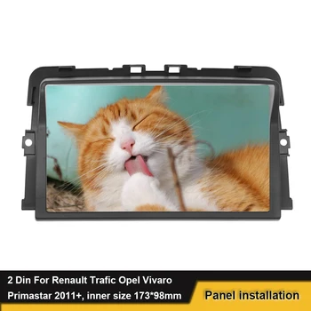 

2 Din Car Fascia For Renault Trafic Opel Vivaro Primastar 2011+ DVD Stereo Frame Panel Plate Dash Installation Bezel Trim Kit