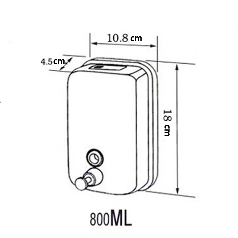 Настенный кухонный диспенсер для мыла из нержавеющей стали 304 800 мл|Дозаторы