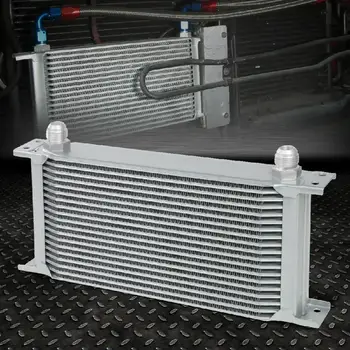 

19-ROW 10AN Powder-coated Aluminum Engine/transmis Sion Racing Oil Cooler Silver