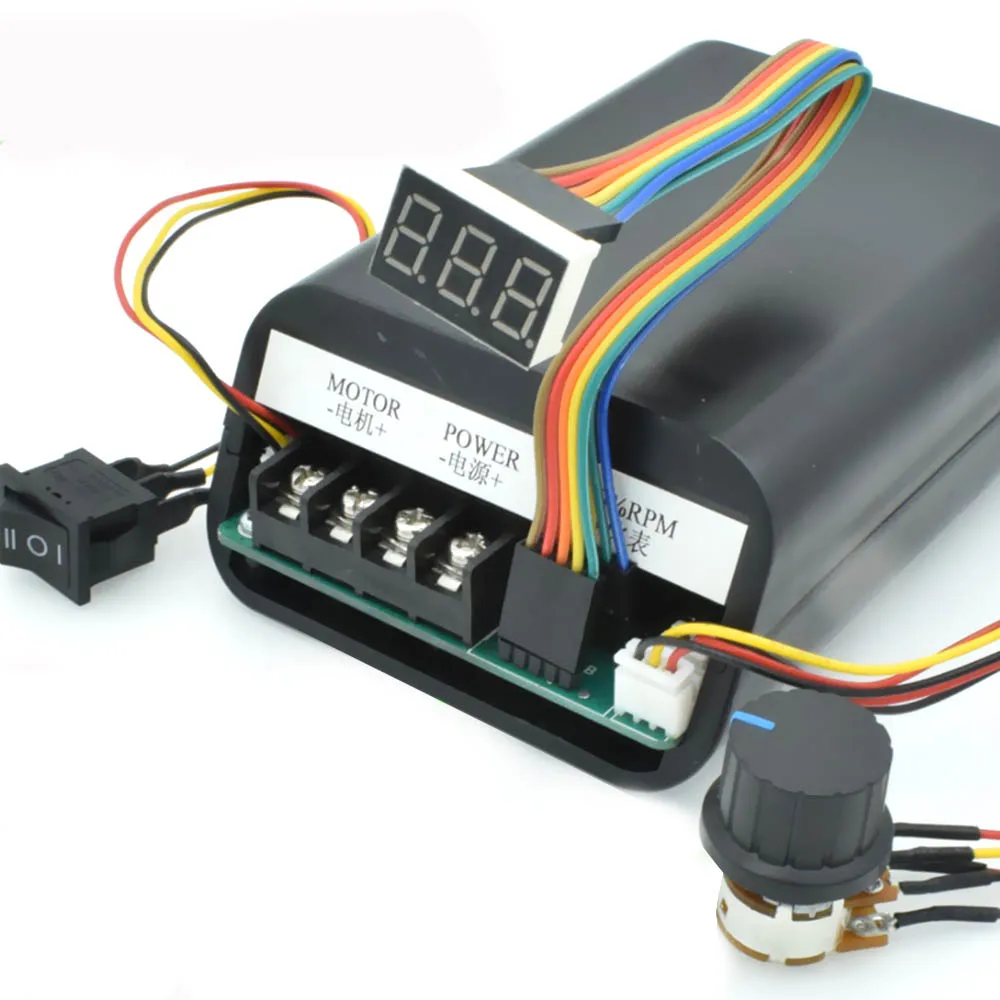 Регулятор скорости двигателя постоянного тока с цифровым дисплеем PWM Max 60A CW CCW 0 ~