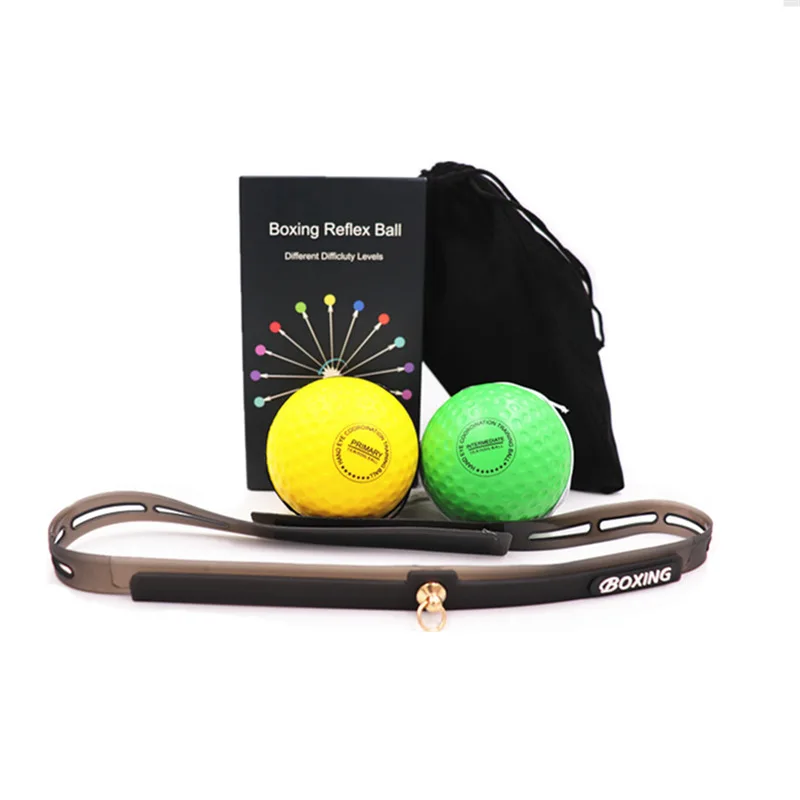 Boxing Reflex Ball Set 4 Ball Fitness Punching Head Band Home Gym Reaction Speed Training Muay Tai MMA Exercise Boxing Equipment