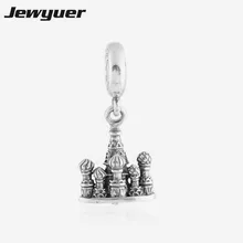 ST. BASIL'S CATHEDRAL Висячие очаровательные браслеты из натуральной 925 пробы, серебряные, подходят в европейском стиле, Браслеты DIY Making DA039