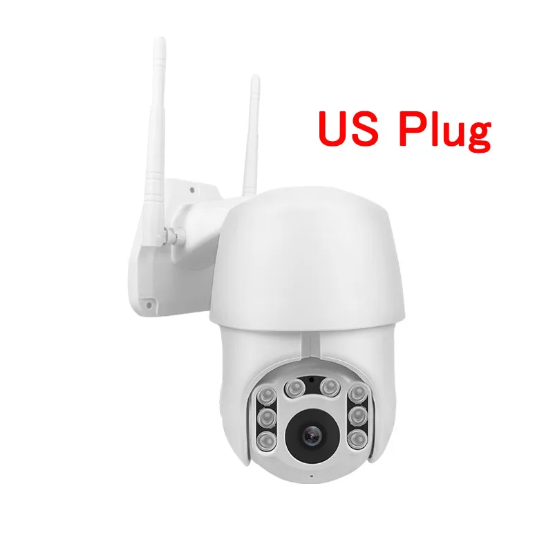Купольная мини Wi-Fi камера PTZ для безопасности дома Surveillace Espia видеокамера ночного видения Экшн камера водонепроницаемая 2MP микро камера - Цвет: US Plug