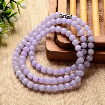 

Natural Chalcedony Bead Necklace Men's and Women's Sweater Jadeite Bead Bracelet