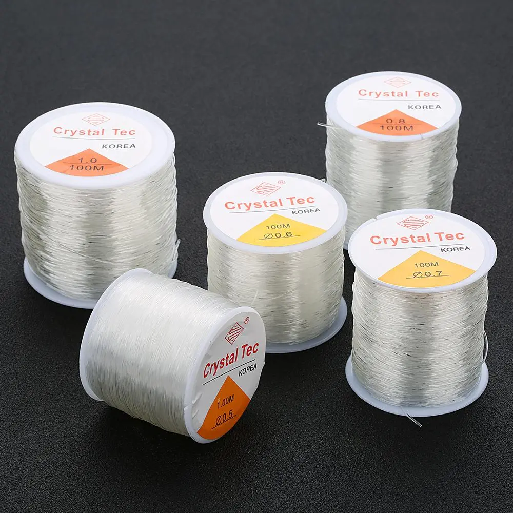 Louleur Plastic Crystal DIY Beading Stretch Cords Elastic Line Jewelry Making Supply Wire String jeweleri thread String Thread 2 roll flexible elastic crystal line rope cord for jewelry making beading bracelet wire diy beading stretch cords