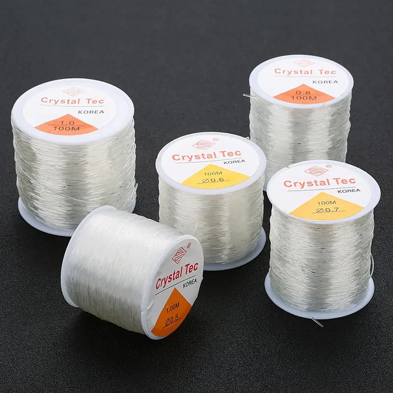 Louleur Plastic Crystal DIY Beading Stretch Cords Elastic