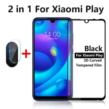 2 в 1 для Xiaomi Mi Play 5,8" Защита экрана из закаленного стекла на объектив камеры пленка для Xiaomi Mi Play защитное стекло