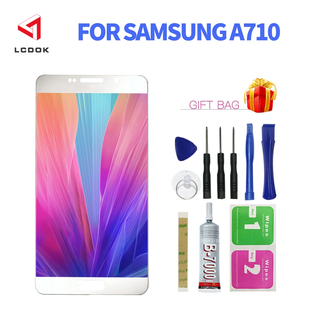 Регулировка яркости ЖК для Samsung Galaxy A7 2016 A710 A710F A710M дисплей кодирующий