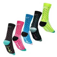 1 пара профессиональных велосипедных носков Высокое качество дышащие спортивные носки для верховой езды Баскетбол Бег Половина велосипедные спортивные носки красочные