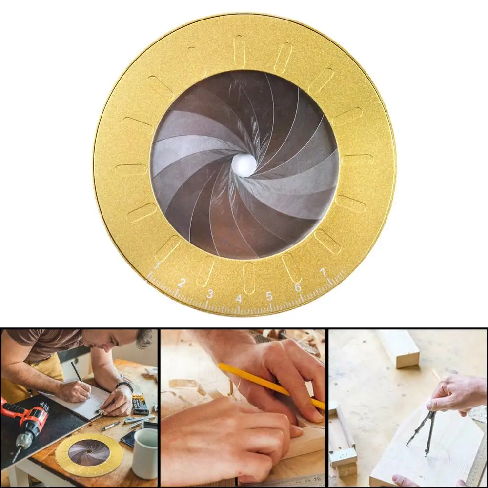 

Round Circle Tool Adjustable Multi-function Measurement Stainless Steel Creative Drawing Ruler