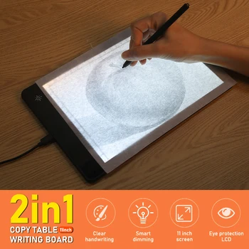 

11 inch double-sided writing pad with scale, three-color dimming, color matching and temperature copying table blue color