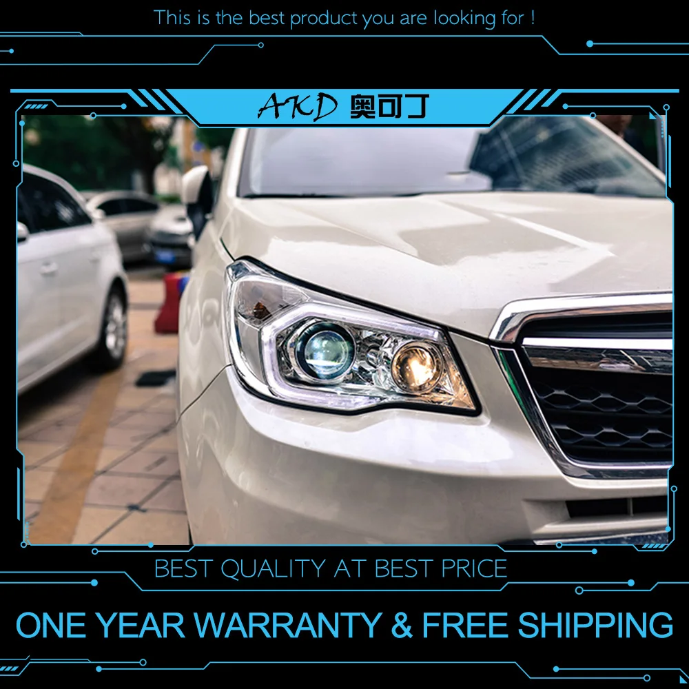 AKD тюнинг автомобильных фар для Subaru Forester 2013 светодиодные фары DRL ходовые огни Bi Xenon