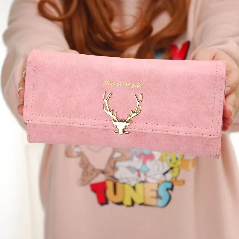 

2020 new women's wallet, women's long, three-fold, handbag, fashion, cool style, frosted multi-card wallet