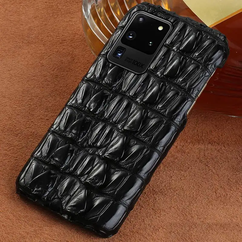 100% Luxury Genuine Crocodile Leather Case for Samsung Galaxy S20 Plus S20 Ultra Note 10 S9 S8 S10 Plus A50 A51 A71 A70 A8 Cover