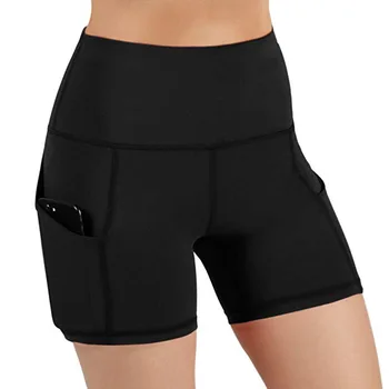 

Women's Elastic High Waist Fitness Hips Tight Sporty Leggings Breathable Soft Sport Gym Fitness Yoga Shorts 2020 Summer Chic