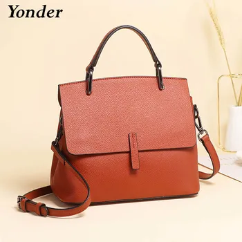 

luxury 100% real cow leather shoulder bag women's handbag genuine leather bag ladies messenger hand bags for women wine red blue