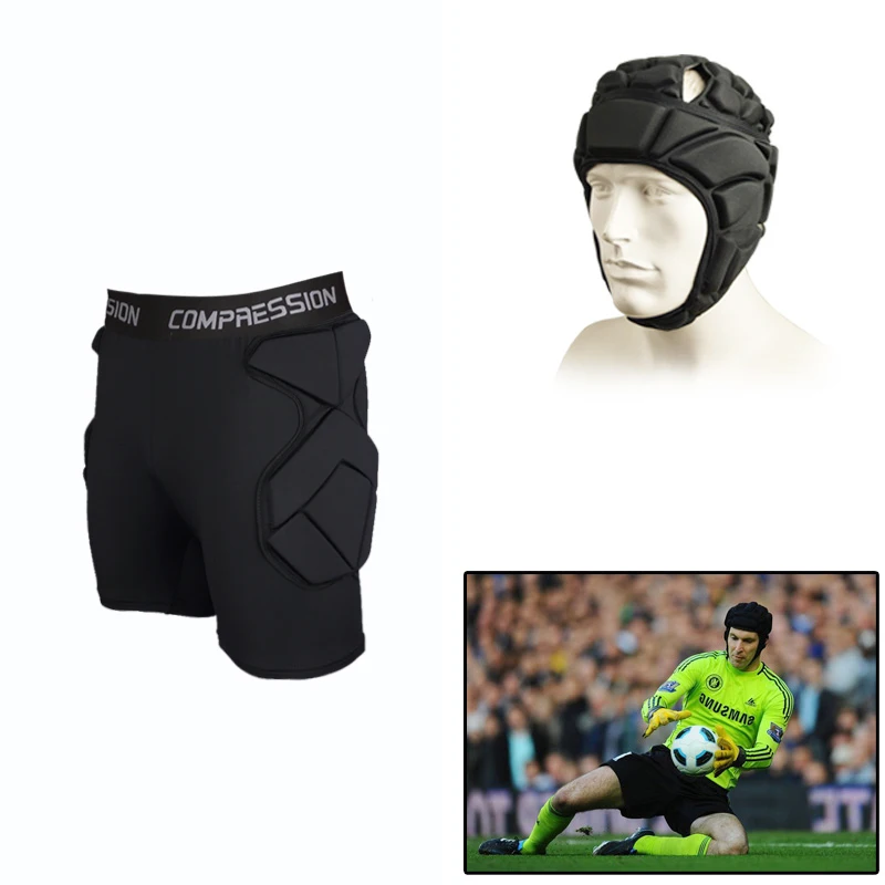 Football Uniform New Professional Goalkeeper Uniforms soccer training equipment soccer helmet EVA thick sponge protective Goalkeeper equipment