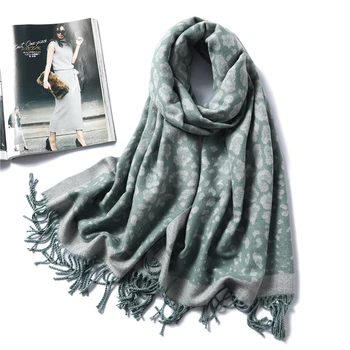

Winter Women Scarf Thick Warm Cashmere Shawls for Lady 2020 High Quality Animal Print Soft Long Size Blanket Scarves Foulard