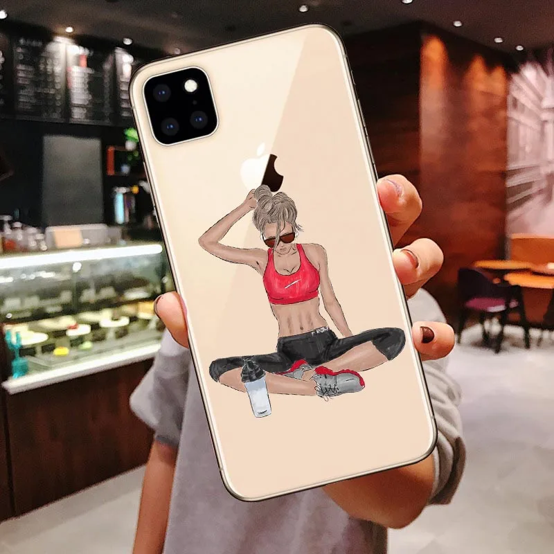TPU Модный силиконовый чехол для iPhone 6S, 7, 8 Plus, X, XS, Max, XR, Рождественская девочка, ТПУ чехол для iPhone 11 Pro Max - Цвет: TPU