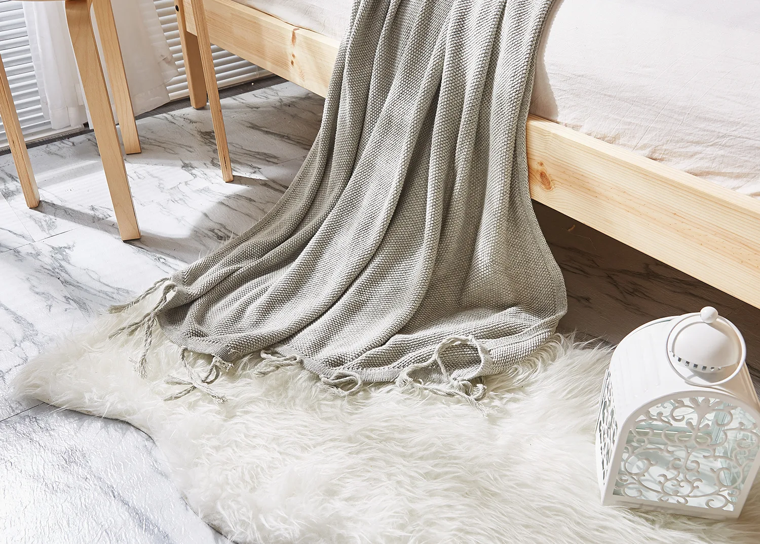 Noah New Style Knitted Blanket Tassels Casual Blanket Sofa Blanket Home Soft Decoration