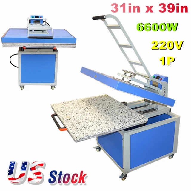 US 31x39 Large Format Textile Thermo Transfer Heat Press Machine 220V