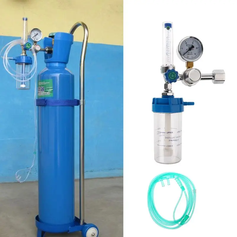 Pressure Regulator gas pressure regulator O2 Medical Oxygen inhaler Pressure Reducing Valve Oxygen Meter G5/8" 0-10L/min