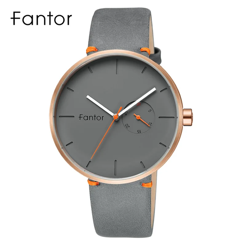 Skup Fantor męska minimalistyczne zegarki mężczyźni 2019 luksusowej marki Casual Chronograph Quartz Wrist Watch wodoodporna skóra mężczyzna zegar