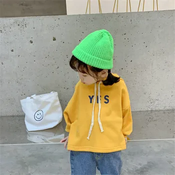 

WLG boys girls hoodie kids letter printed hooded yellow blue pink sweatshirt baby spring autumn casual all match clothes