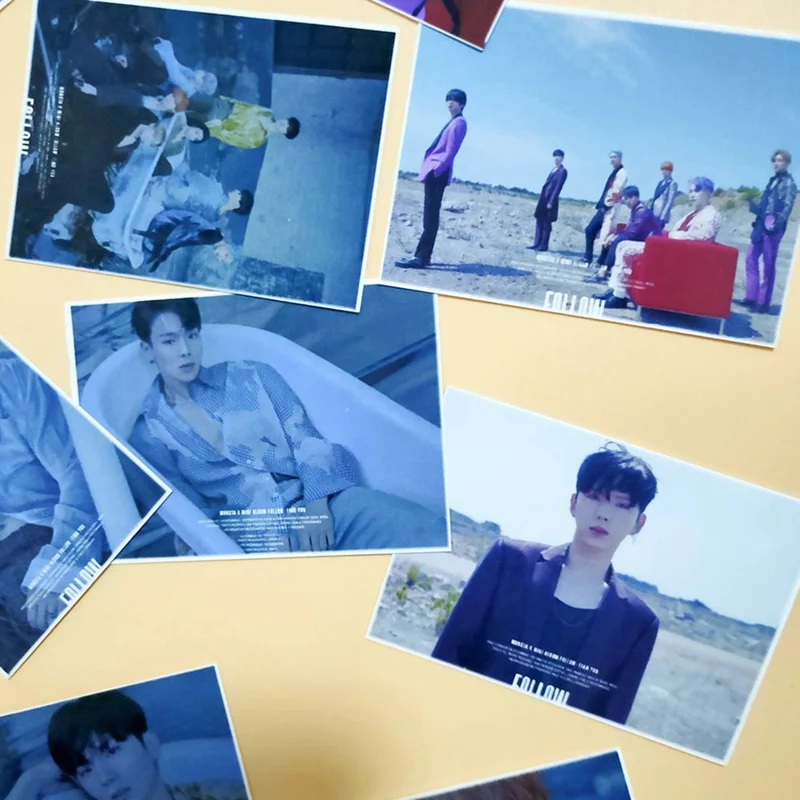 16 шт./компл. Monsta X Lomo карточки самодельные бумажные фотокарточки для поклонников