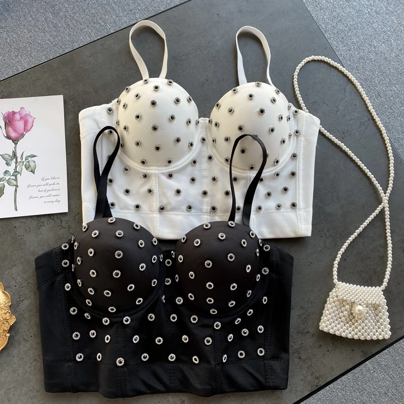 Camisola Sexy de estilo europeo para mujer, top de diosa, lencería de moda, diseño de sentido cuentas, corpiño Push Up, sujetador fruncido Y1152 - AliExpress Ropa de mujer