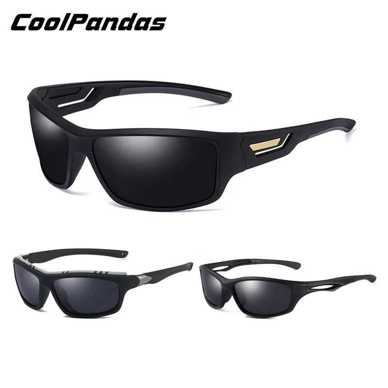 Мужские солнцезащитные очки CoolPandas поляризационные зеркальные линзы 100% защита от