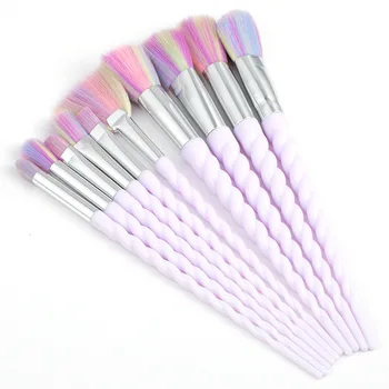 

10pcs Unicorn Makeup Brushes Sets Maquiagem Foundation Powder Cosmetic Blush Eyeshadow Women Beauty Glitter Make Up Brush Tools