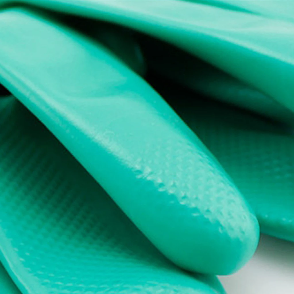 Green Nitrile Gloves - Powder Free Latex Rubber Lab Free Disposable