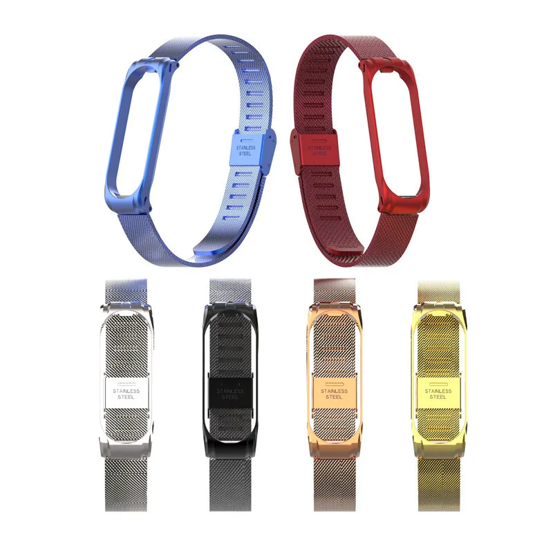 Топ COMLYO металлический mi band 4 ремешок для Xiao mi band 3 Смарт-браслет наручный ремешок для Xiao mi Band 3 Band 4 аксессуары для часов