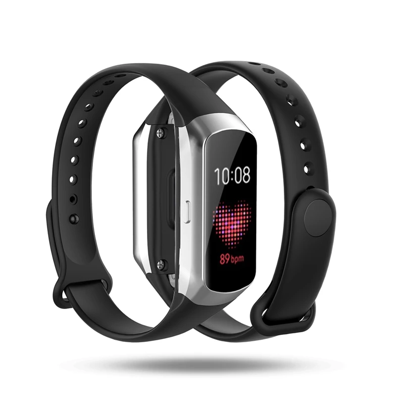 YUEDAER мягкий силиконовый ремешок для samsung Galaxy, подходит для SM-R370, браслет, Замена черного запястья для Galaxy Fit SM R370 полос