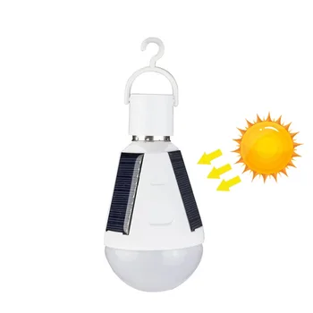 

85V-265V Rechargeable LED Solar Light Bulb E27 7W 12W LED Solar Lamp Outdoor Waterproof Solar Powered Energy Lamp For Emergency