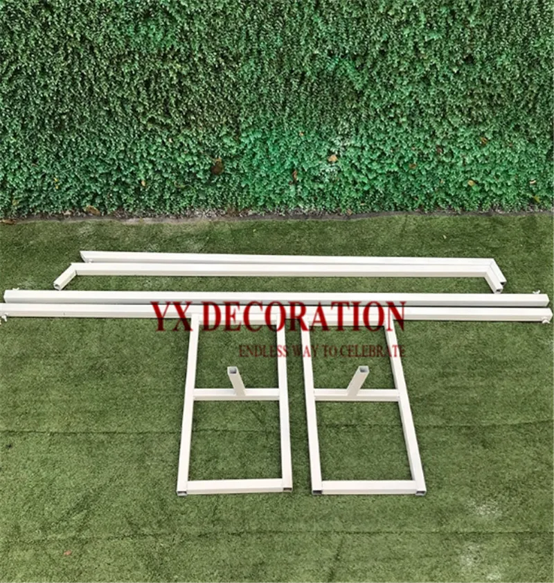 Wholesale Price Pentagon Wedding Arch Props Stand Backdrop Stent Single Arch Flower Outdoor Lawn Rack Wedding Event Decoration