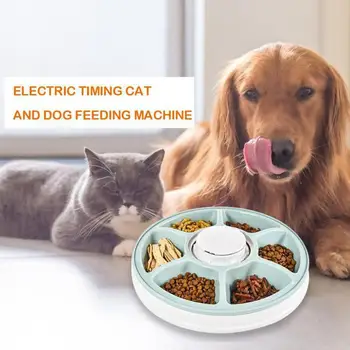 

Automatic Pet Feeder Timing Feeder 6 Grids Cat Dog Electric Food Dispenser with Music Remind