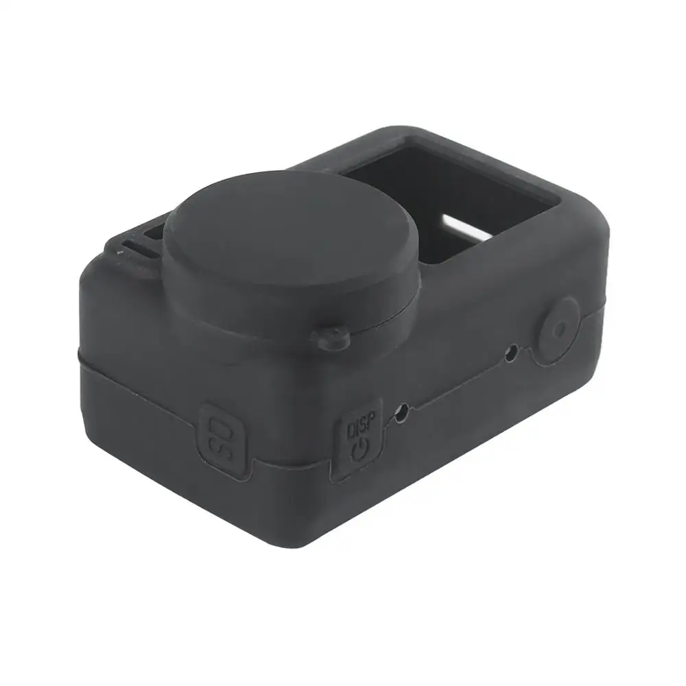 PULUZ PU330B для DJI Osmo Action Sports camera Body мягкий силиконовый защитный чехол Защитный корпус чехол с крышкой объектива