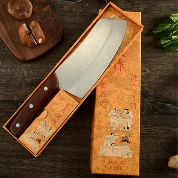 

SOWOLL Cleaver Kitchen Knife 7.5 Inch Slicing Knives Full Tang Stainless Steel Chef Knife For Meat Vegetable Cutting Supply Tool