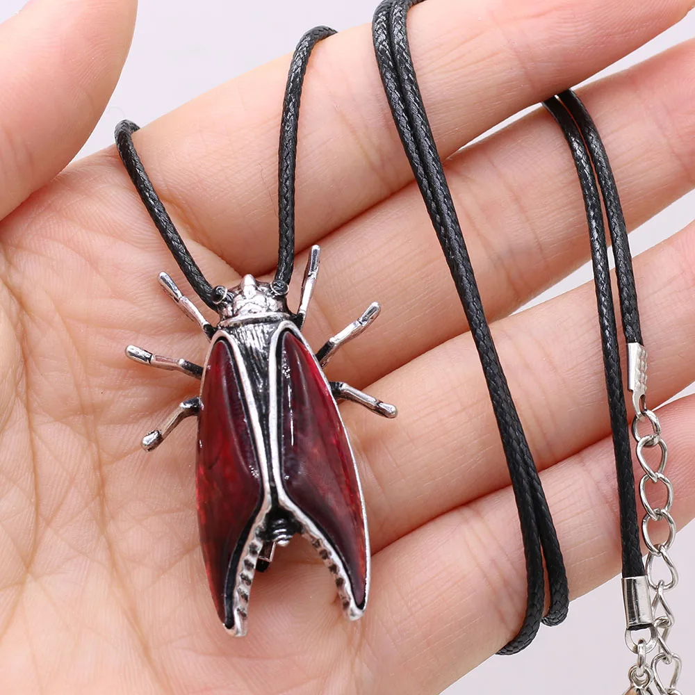 6PCS Wholesale Insect Shape Natural Abalone White Shell Alloy Pendant Necklace For Woman Jewelry Making DIY Charm Necklaces Gift