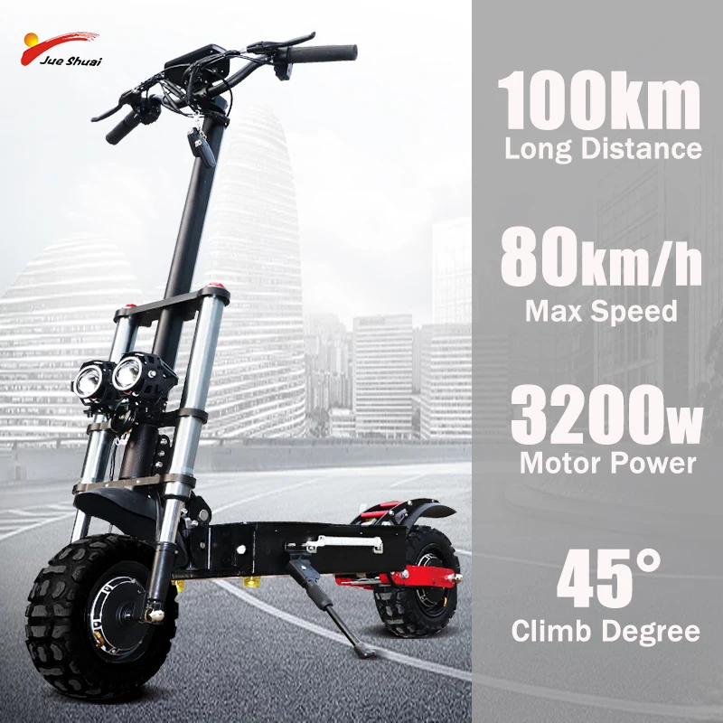 

3200W Scooter Electric Off Road 80KM/H 11 Inch Wide Wheel Freestyle kick scooter with seat Adults electric motorcycle
