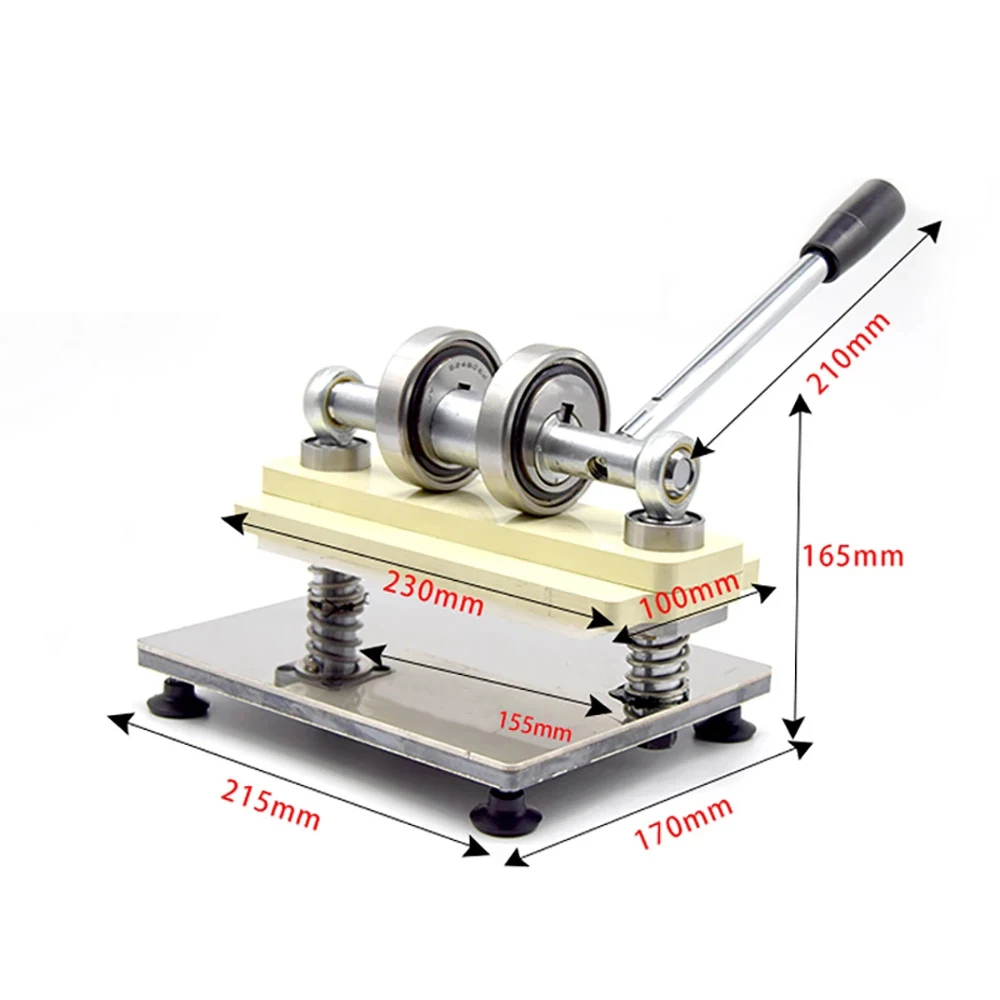 Double Wheel Hand Leather Cutting Machine Photo Paper PVC/EVA Sheet Cutter DIY Leather Die Cutting machine Punching Manual Press-3
