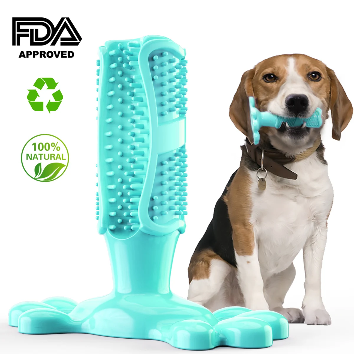 Rubber Dog Chew Toys Dog Toothbrush Teeth Cleaning Kong Dog Toy Pet Toothbrushes Brushing Stick Pet Supplies Puppy Popular Toys