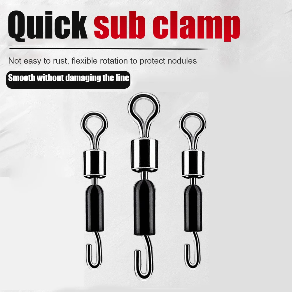Fishing Tools Fishing Accessories Fishing Tool Fishing Line Connectors Fishing Swivels Fishing Tackle Ball Bearing Swivel Solid Rings Fishing Connector Ocean Boat Fishing Hooks Quick Fast Link Connector 30PCS/Lot