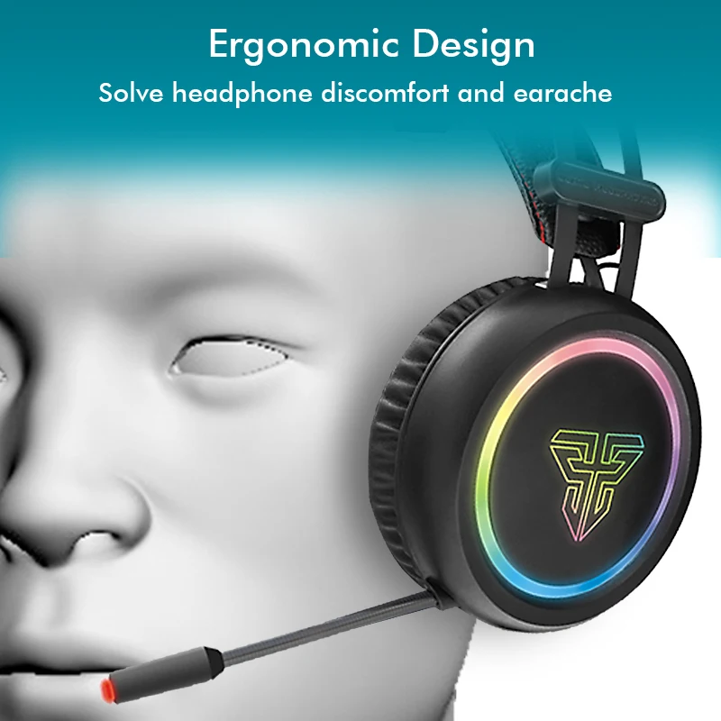 Fantech профессиональная игровая гарнитура наушники с подсветкой глубокий бас