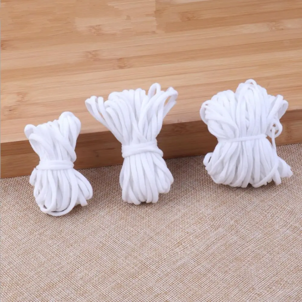 

3/4/5mm 1Kg Mouth Mask Elastic Band Mask Rope Rubber Band String Mask Ear Cord Round Elastic Band DIY Clothing Craft Access
